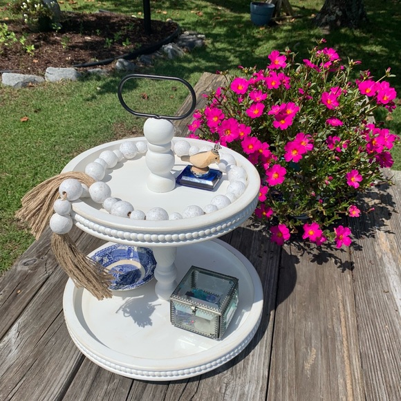 Wood Bead Garland with Tassels #1 - Picture 5 of 6